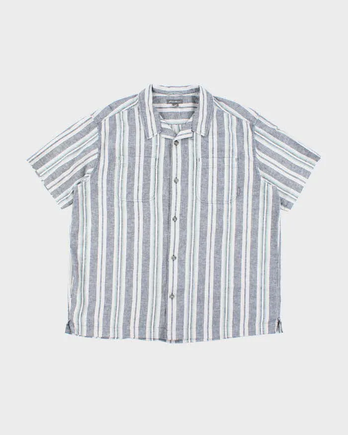Vintage Eddie Bauer Stripe Short Sleeve Shirt - XL sold by Rokit