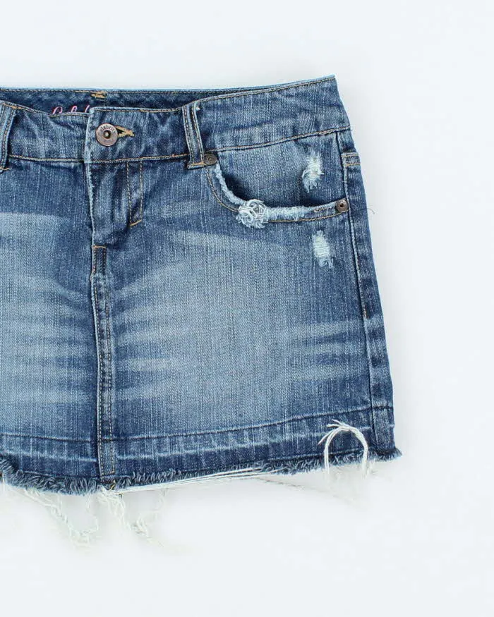Vintage Y2k 00s Celebrity Pink Rhinestone Denim Mini Skirt - XS sold by Rokit product image thumbnail 3