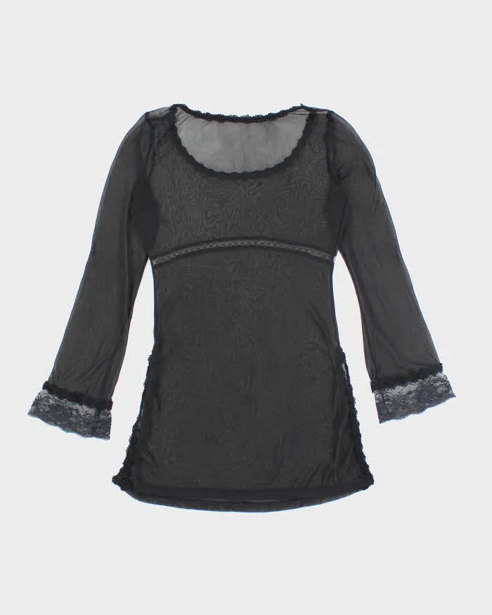 Vintage Y2k 00s Witchy Long Sleeve Mesh Top - S sold by Rokit product image thumbnail 2