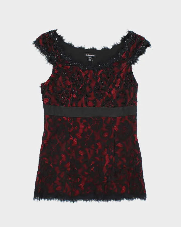 Vintage 00s Le Chateau Beaded Top - S sold by Rokit