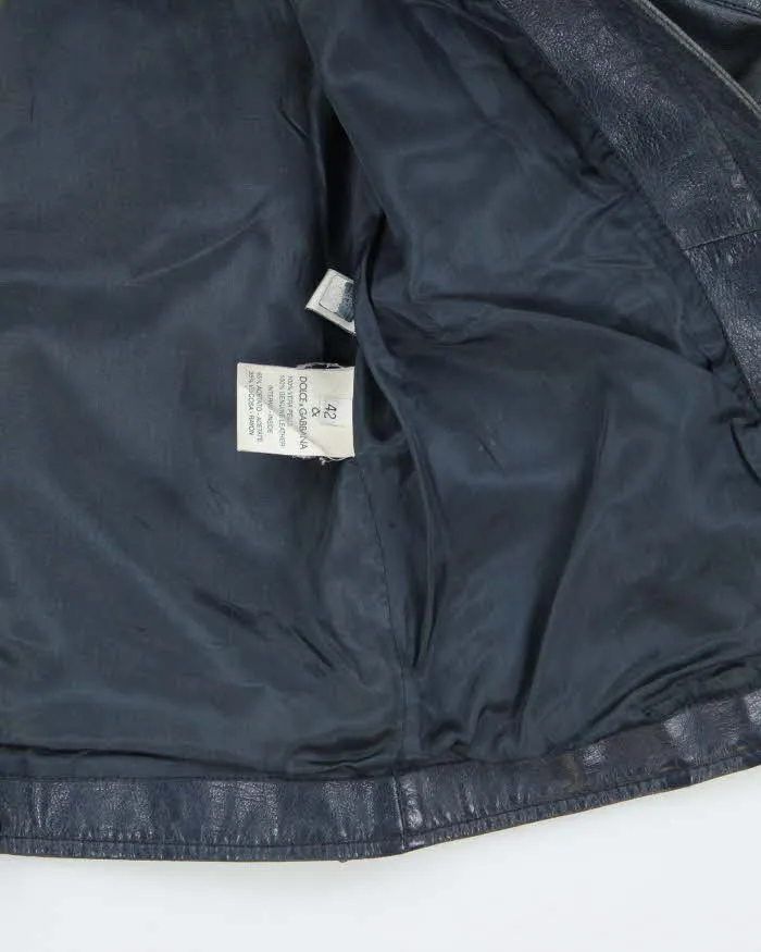 Vintage Y2k 00s Dolce & Gabbana Leather Jacket - S sold by Rokit product image thumbnail 5