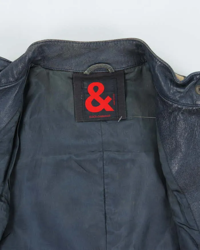 Vintage Y2k 00s Dolce & Gabbana Leather Jacket - S sold by Rokit product image thumbnail 3