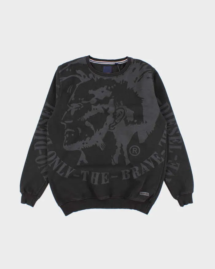 Vintage Y2K Diesel Only The Brave All Over Print Sweatshirt - M sold by Rokit