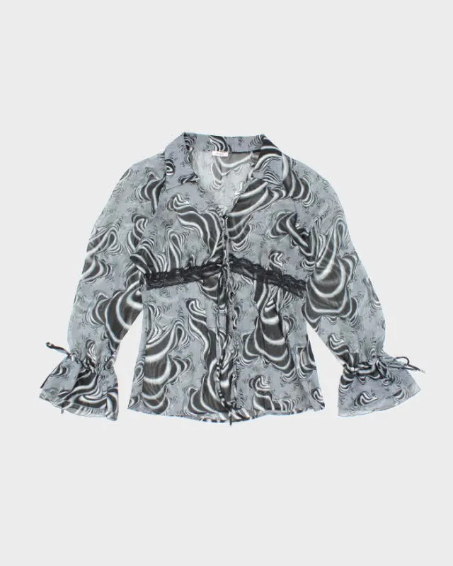 Vintage Y2k 00s Araz Mesh Blouse - M made by Rokit