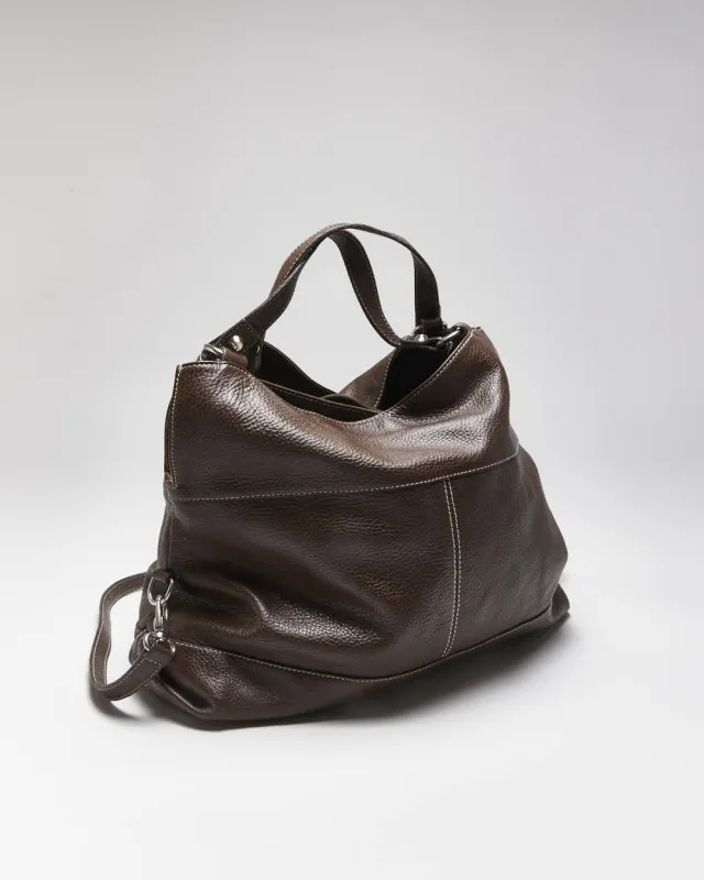 Vintage Y2K Regina Dreamy Brown Leather Shoulder Bag sold by Rokit