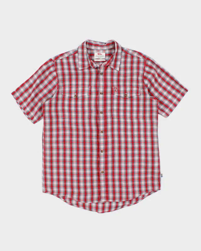 Fjall Raven Red Plaid Work Shirt - L made by Rokit