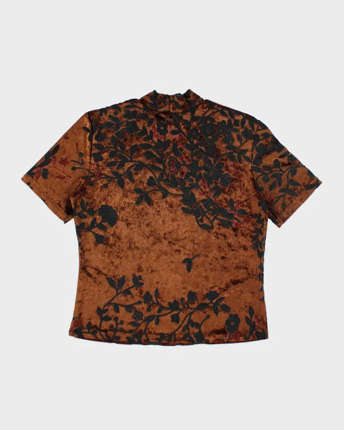 Vintage 90s Como Mesh & Velvet Top - M sold by Rokit product image thumbnail 3