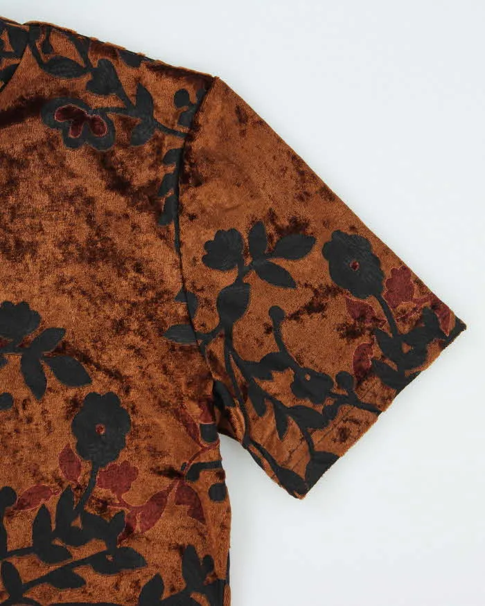 Vintage 90s Como Mesh & Velvet Top - M sold by Rokit product image thumbnail 4