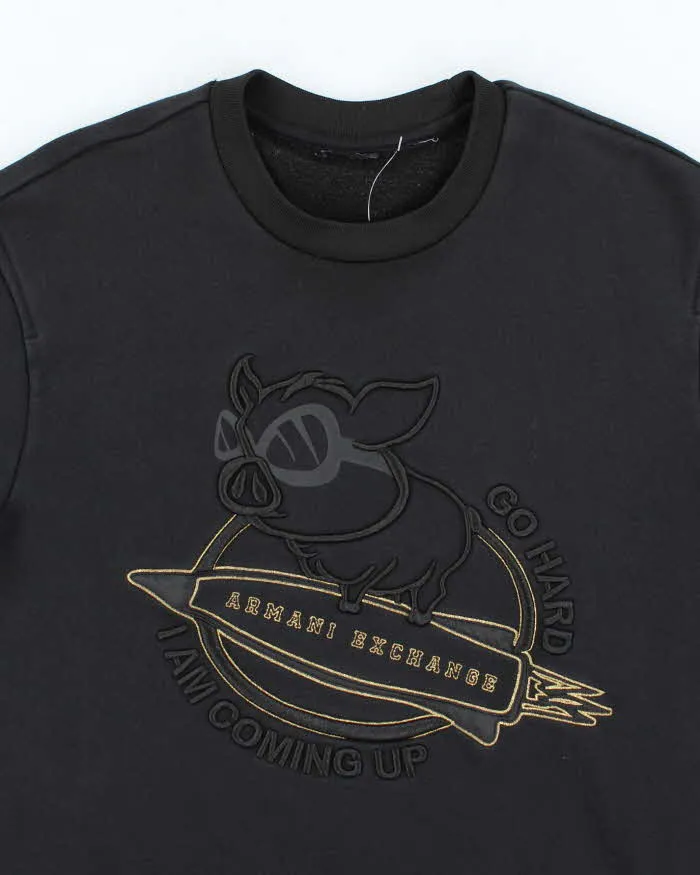 Vintage Y2K Armani Embroidered Sweatshirt - M sold by Rokit product image thumbnail 3