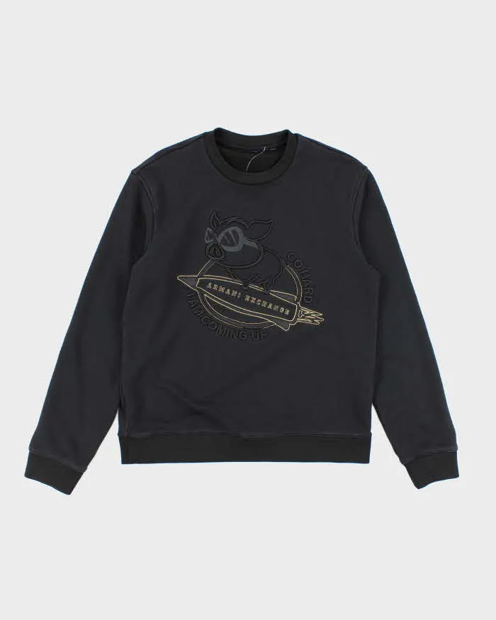 Vintage Y2K Armani Embroidered Sweatshirt - M sold by Rokit