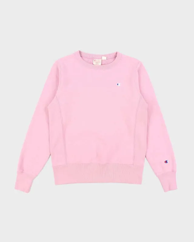 Vintage 90s Champion Powder Pink Sweatshirt - S sold by Rokit