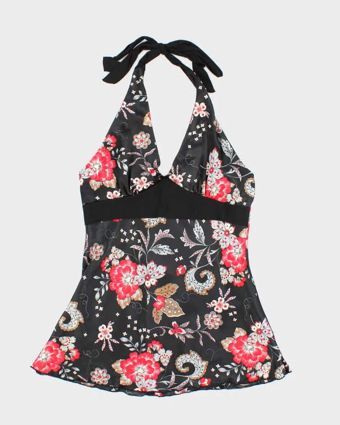 Vintage Y2k 00s Suzy Satin Halter Neck Top - M sold by Rokit