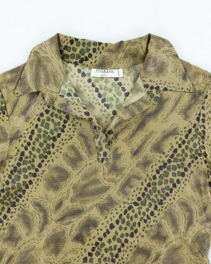 Vintage Y2k 00s PoloParis Shiny Animal Print Top - M sold by Rokit product image thumbnail 3
