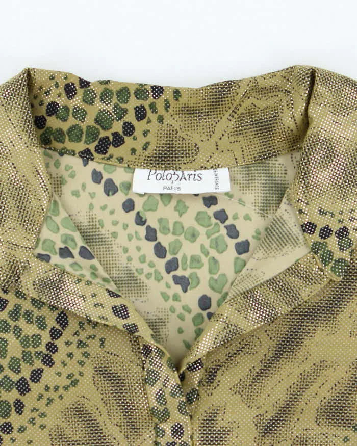 Vintage Y2k 00s PoloParis Shiny Animal Print Top - M sold by Rokit product image thumbnail 5