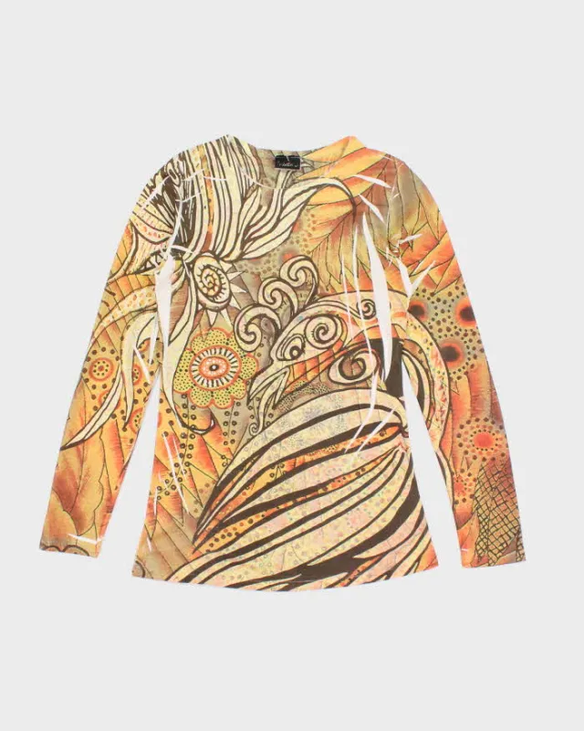 Vintage Y2k 00s Seduction Long Sleeve Mesh Top - S sold by Rokit
