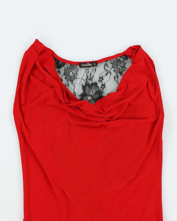 Vintage Y2k 00s Shendel Lace Back Cowl Neck Top - S sold by Rokit product image thumbnail 3