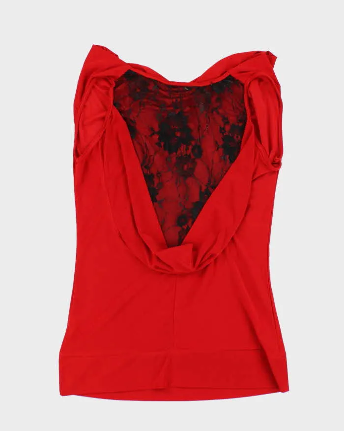 Vintage Y2k 00s Shendel Lace Back Cowl Neck Top - S sold by Rokit product image thumbnail 2