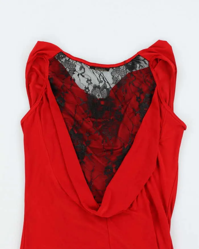 Vintage Y2k 00s Shendel Lace Back Cowl Neck Top - S sold by Rokit product image thumbnail 4