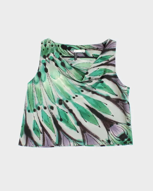 Vintage Y2k 00s Hoss Satin Cowl Neck Top - M sold by Rokit