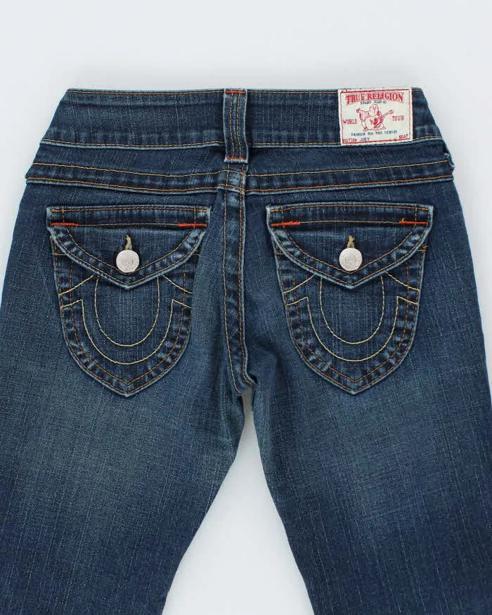 Y2K True Religion Flared Ultra Low Cut Dark Wash Jeans - S sold by Rokit product image thumbnail 4