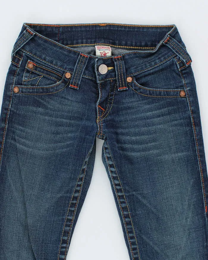 Y2K True Religion Flared Ultra Low Cut Dark Wash Jeans - S sold by Rokit product image thumbnail 3