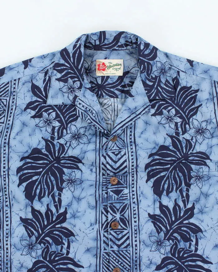 Vintage 90s Hilo Hatties Blue Pattern Hawaiian Shirt - M sold by Rokit product image thumbnail 3