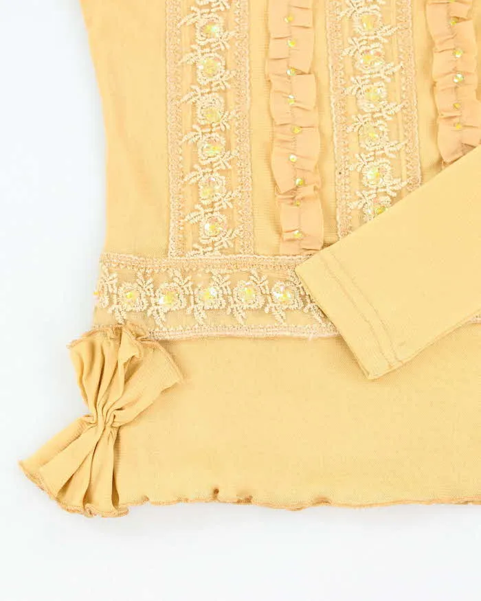 Vintage Y2k 00s Double Mesh Sequin Top - S sold by Rokit product image thumbnail 4