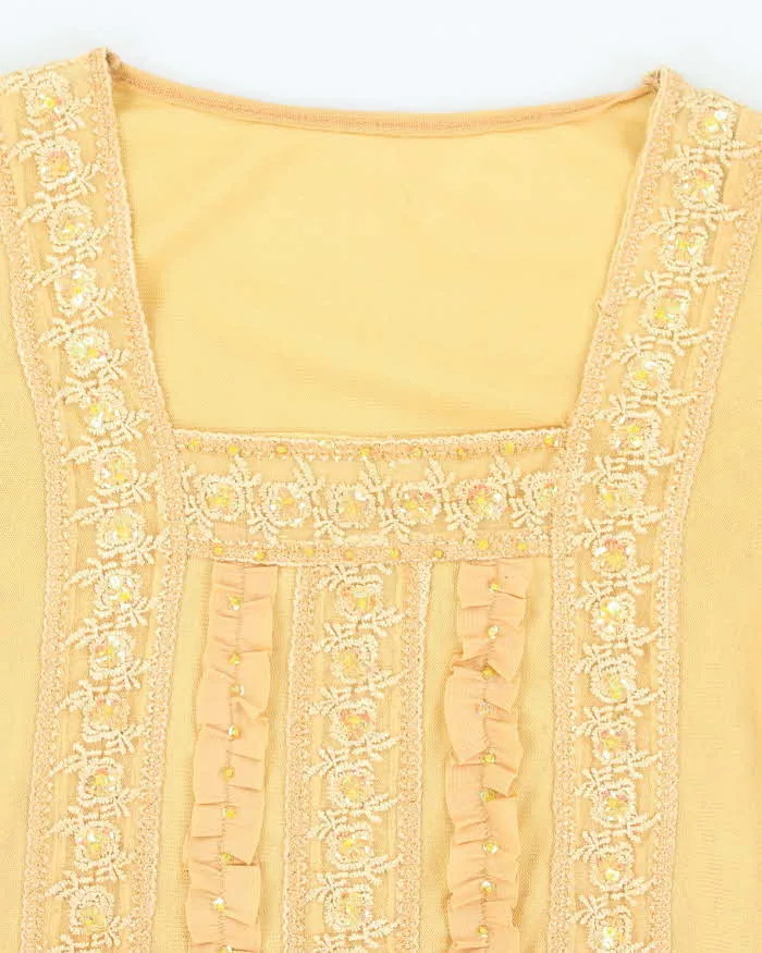 Vintage Y2k 00s Double Mesh Sequin Top - S sold by Rokit product image thumbnail 3