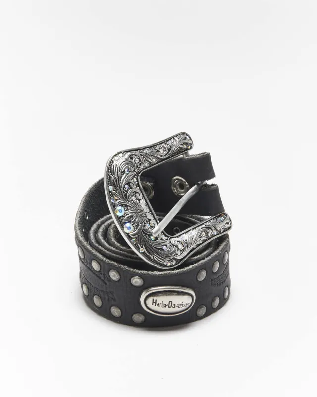 Vintage Harley Davidson Leather Belt - W27-W32 sold by Rokit