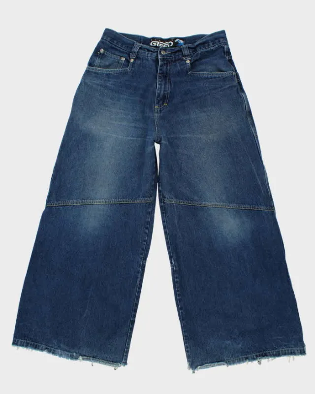 Vintage 90s Dynasty Greed Ultra Wide Leg Baggy Jeans - W36 L30 sold by Rokit
