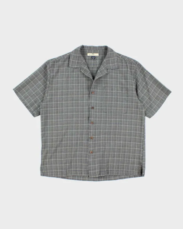 Vintage Tommy Bahama Check Silk Shirt - L sold by Rokit