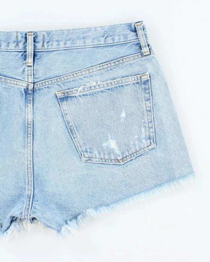 Vintage Agolde Medium Wash Cut Off Denim Shorts - W34 L3 sold by Rokit product image thumbnail 4