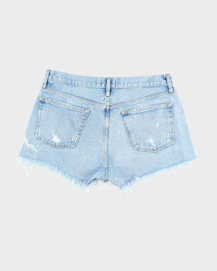 Vintage Agolde Medium Wash Cut Off Denim Shorts - W34 L3 sold by Rokit product image thumbnail 2