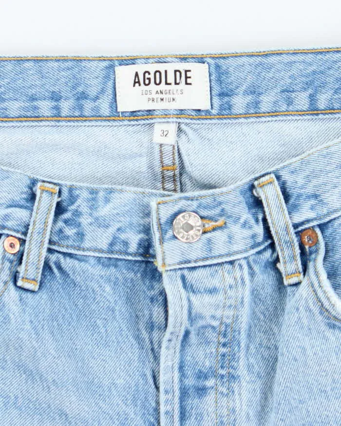 Vintage Agolde Medium Wash Cut Off Denim Shorts - W34 L3 sold by Rokit product image thumbnail 5