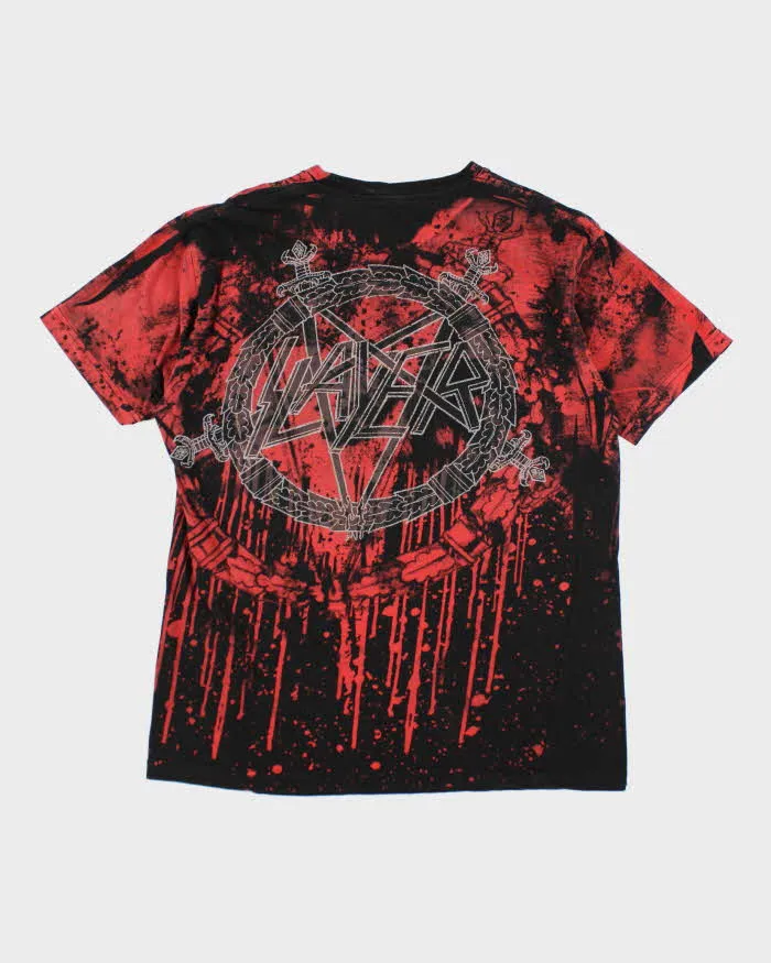 Vintage Y2K Slayer All Over Print Band T-Shirt - M sold by Rokit product image thumbnail 2