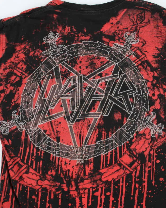 Vintage Y2K Slayer All Over Print Band T-Shirt - M sold by Rokit product image thumbnail 4