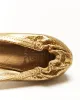 Tory Burch Gold Leather Ballet Flats - UK5 sold by Rokit