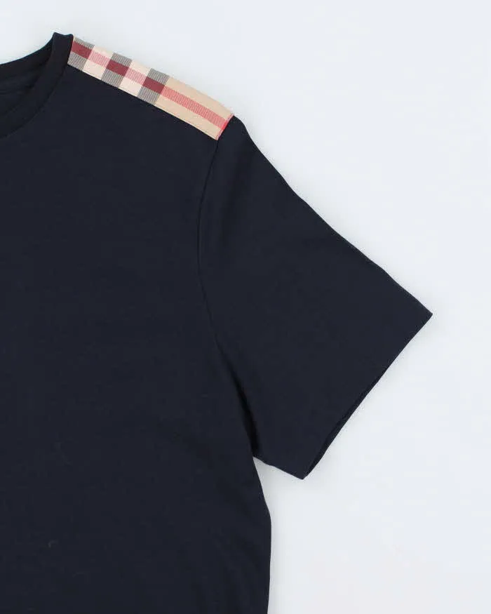 Burberry Black with Plaid Detail T-Shirt - M sold by Rokit product image thumbnail 4