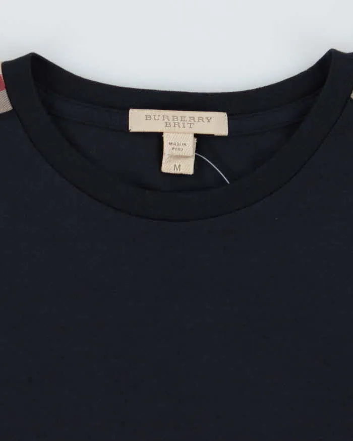 Burberry Black with Plaid Detail T-Shirt - M sold by Rokit product image thumbnail 5