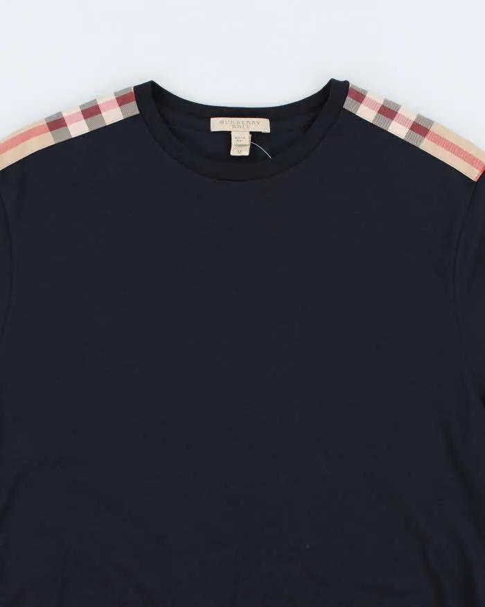 Burberry Black with Plaid Detail T-Shirt - M sold by Rokit product image thumbnail 3