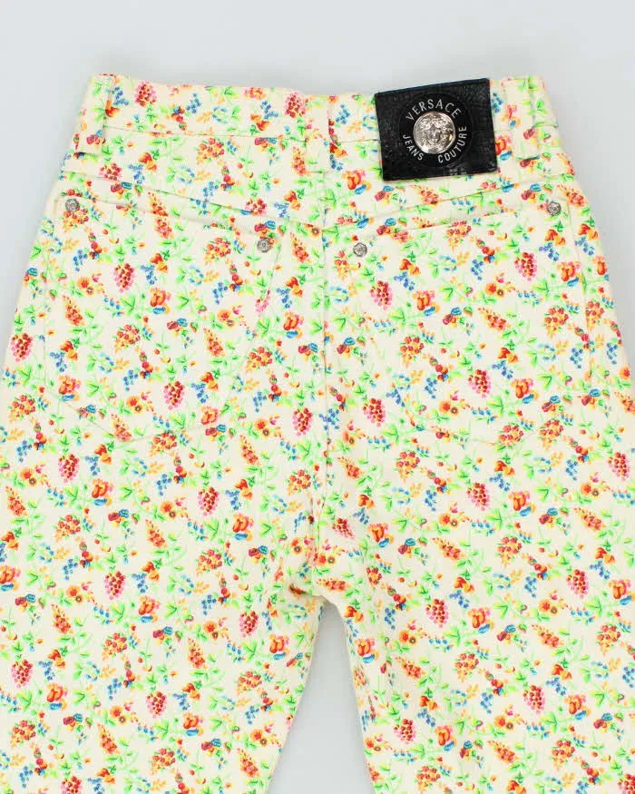 Vintage 90s Versace Floral Jeans - W26 L29 sold by Rokit product image thumbnail 4