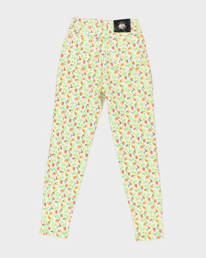 Vintage 90s Versace Floral Jeans - W26 L29 sold by Rokit product image thumbnail 2