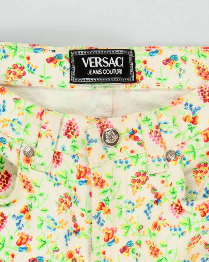 Vintage 90s Versace Floral Jeans - W26 L29 sold by Rokit product image thumbnail 5