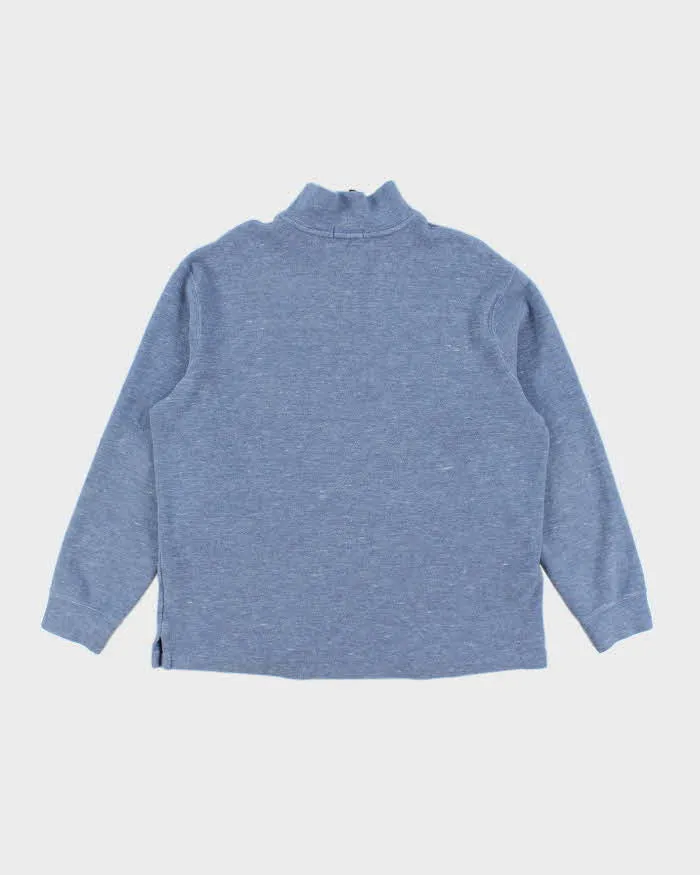 Vintage Ralph Lauren Small Horse Embroidered Quarter Zip Sweatshirt - XL sold by Rokit product image thumbnail 2