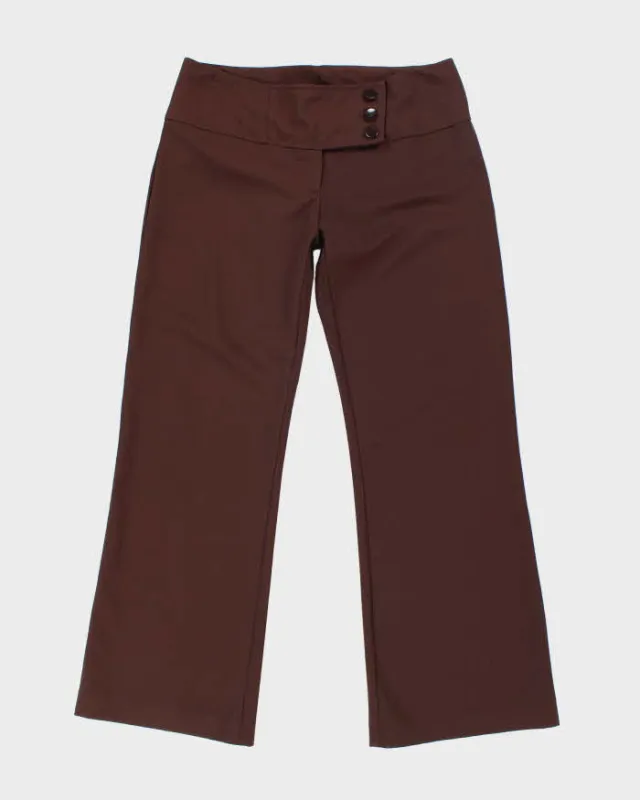Vintage Y2k 00s Brown Stiped Suit Trousers - W32 L29 sold by Rokit