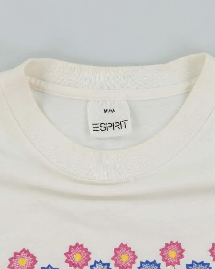 Vintage 90's Esprit Flower Graphic T-Shirt - M sold by Rokit product image thumbnail 5