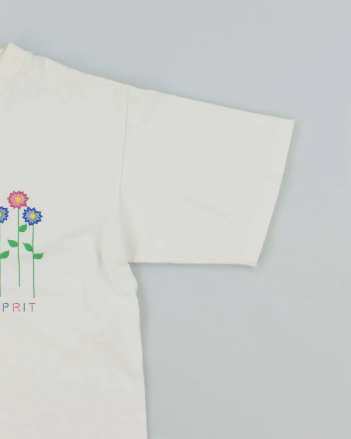Vintage 90's Esprit Flower Graphic T-Shirt - M sold by Rokit product image thumbnail 4
