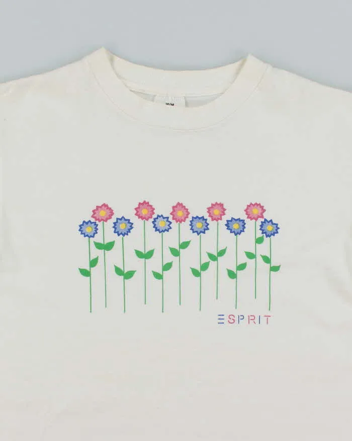 Vintage 90's Esprit Flower Graphic T-Shirt - M sold by Rokit product image thumbnail 2