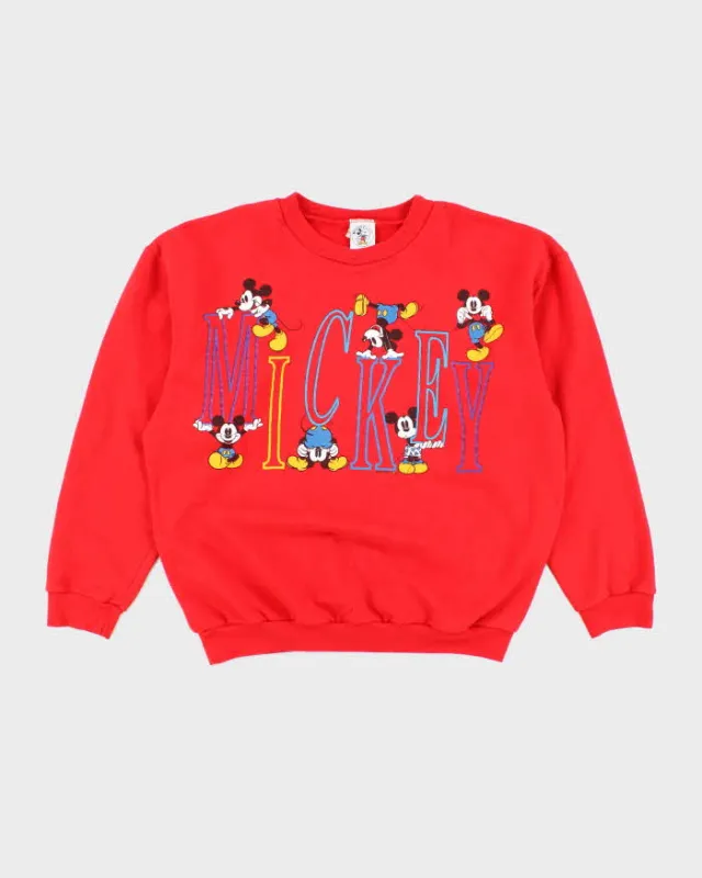 Vintage 90's Disney Mickey Spell Out Sweatshirt - M sold by Rokit