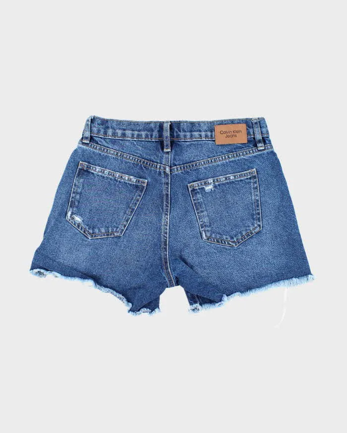 Vintage Calvin Klein Dark Wash Cut Off Denim Shorts - W28 L4 sold by Rokit product image thumbnail 2